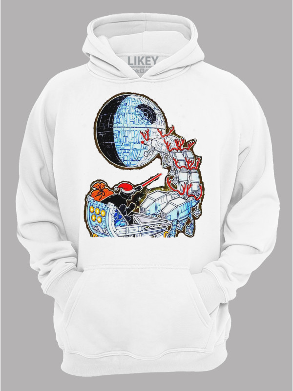 Худи с новогодним принтом "Праздник приближается - звездные войны продолжаются" (24110047)