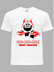 Новорічна футболка чоловіча з принтом "Дарт Вейдер - Щасливого Різдва Хо Хо Хо/Darth Vader - Merry Christmas Ho Ho Ho" (24110048)