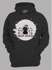 Худі з новорічним принтом "Санта Вейдер і снігові Штурмовики" (24110049)