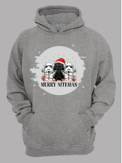 Худі з новорічним принтом "Санта Вейдер і снігові Штурмовики" (24110049)