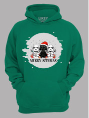 Худі з новорічним принтом "Санта Вейдер і снігові Штурмовики" (24110049)