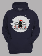Худі з новорічним принтом "Санта Вейдер і снігові Штурмовики" (24110049)