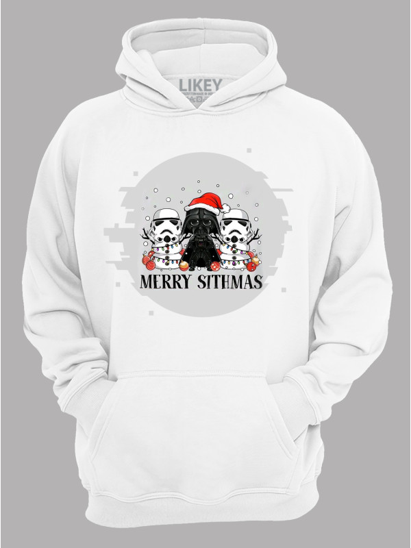 Худі з новорічним принтом "Санта Вейдер і снігові Штурмовики" (24110049)