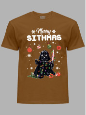 Новогодняя футболка мужская с принтом "Счастливого Ситхства/Merry Sithmas" (24110050)