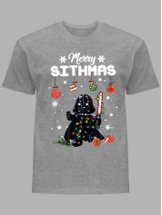 Новогодняя футболка мужская с принтом "Счастливого Ситхства/Merry Sithmas" (24110050)