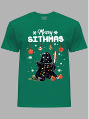 Новогодняя футболка мужская с принтом "Счастливого Ситхства/Merry Sithmas" (24110050)