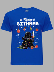 Новогодняя футболка мужская с принтом "Счастливого Ситхства/Merry Sithmas" (24110050)