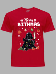 Новогодняя футболка мужская с принтом "Счастливого Ситхства/Merry Sithmas" (24110050)
