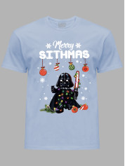 Новогодняя футболка мужская с принтом "Счастливого Ситхства/Merry Sithmas" (24110050)