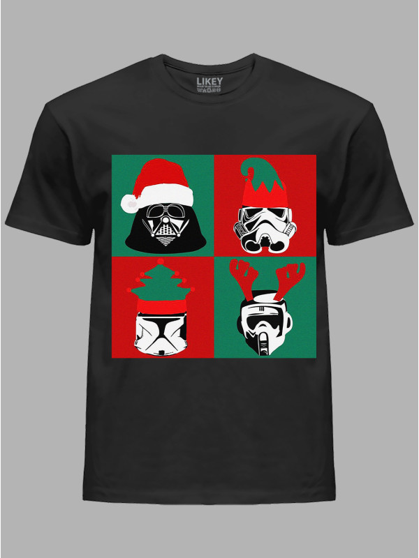 Новорічна футболка чоловіча з принтом "Зоряні Війни Новий Рік/Star Wars New Year" (24110051)