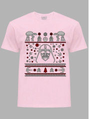 Новорічна футболка чоловіча з принтом "Дарт Вейдер та Зоряні олені" (24110052)