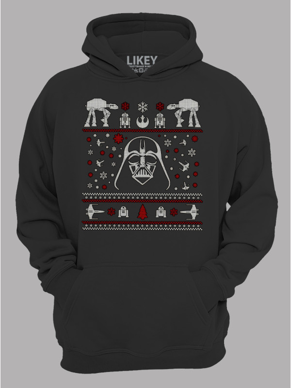 Худі з новорічним принтом "Дарт Вейдер та Зоряні олені" (24110052)