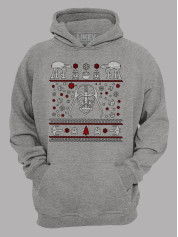 Худи с новогодним принтом "Дарт Вейдер и Звездные олени" (24110052)