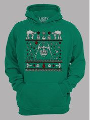 Худи с новогодним принтом "Дарт Вейдер и Звездные олени" (24110052)