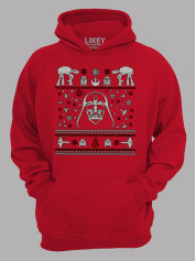 Худи с новогодним принтом "Дарт Вейдер и Звездные олени" (24110052)