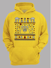 Худи с новогодним принтом "Дарт Вейдер и Звездные олени" (24110052)