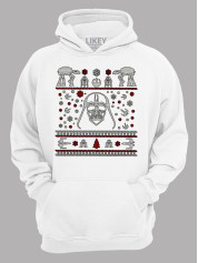 Худи с новогодним принтом "Дарт Вейдер и Звездные олени" (24110052)