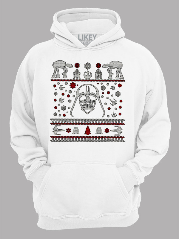Худі з новорічним принтом "Дарт Вейдер та Зоряні олені" (24110052)