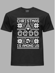 Новогодняя футболка мужская с принтом "Рождество среди нас/Christmas Is Among Us" (24110053)