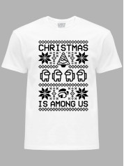 Новогодняя футболка мужская с принтом "Рождество среди нас/Christmas Is Among Us" (24110053)