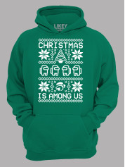 Худи с новогодним принтом "Рождество среди нас/Christmas Is Among Us" (24110053)
