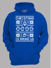 Худи с новогодним принтом "Рождество среди нас/Christmas Is Among Us" (24110053)