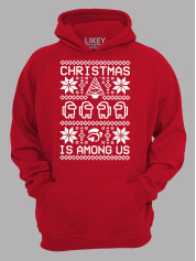 Худи с новогодним принтом "Рождество среди нас/Christmas Is Among Us" (24110053)