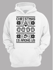 Худи с новогодним принтом "Рождество среди нас/Christmas Is Among Us" (24110053)