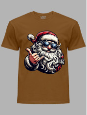 Новорічна футболка чоловіча з принтом "Крутий Санта/Cool Santa" (24110054)