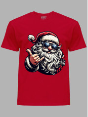 Новорічна футболка чоловіча з принтом "Крутий Санта/Cool Santa" (24110054)