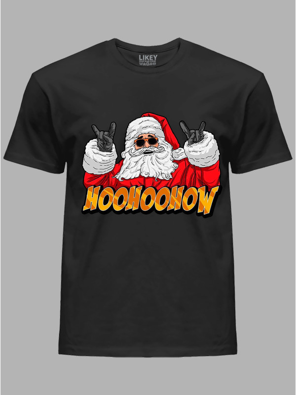 Новорічна футболка чоловіча з принтом "ХуХуХау/HooHooHow" (24110055)