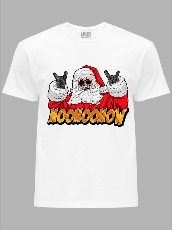 Новорічна футболка чоловіча з принтом "ХуХуХау/HooHooHow" (24110055)