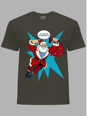 Новорічна футболка чоловіча з принтом "I'm Santa!SuperSanta/Я Санта!СуперСанта" (24110056)