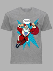 Новорічна футболка чоловіча з принтом "I'm Santa!SuperSanta/Я Санта!СуперСанта" (24110056)