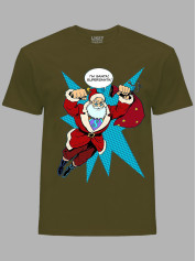 Новорічна футболка чоловіча з принтом "I'm Santa!SuperSanta/Я Санта!СуперСанта" (24110056)