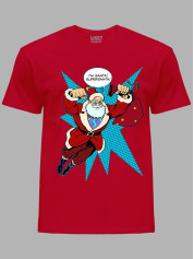 Новорічна футболка чоловіча з принтом "I'm Santa!SuperSanta/Я Санта!СуперСанта" (24110056)