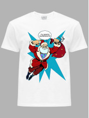 Новорічна футболка чоловіча з принтом "I'm Santa!SuperSanta/Я Санта!СуперСанта" (24110056)