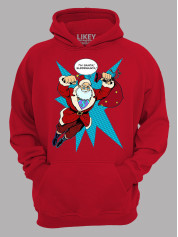 Худі з новорічним принтом "I'm Santa!SuperSanta/Я Санта!СуперСанта" (24110056)