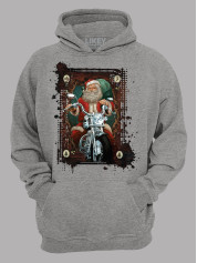Худі з новорічним принтом "Рокер Санта" (24110057)