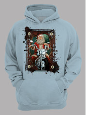 Худі з новорічним принтом "Рокер Санта" (24110057)