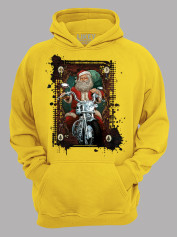 Худі з новорічним принтом "Рокер Санта" (24110057)