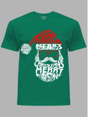Новогодняя футболка мужская с принтом "Счастливого Рождества Санта/Merry Christmas Santa" (24110058)