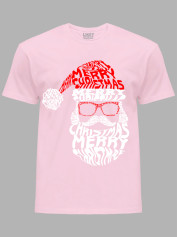 Новогодняя футболка мужская с принтом "Счастливого Рождества Санта/Merry Christmas Santa" (24110058)