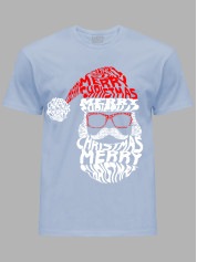 Новогодняя футболка мужская с принтом "Счастливого Рождества Санта/Merry Christmas Santa" (24110058)