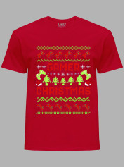 Новорічна футболка чоловіча з принтом "Геймерське Різдво/Gamer Christmas" (24110060)