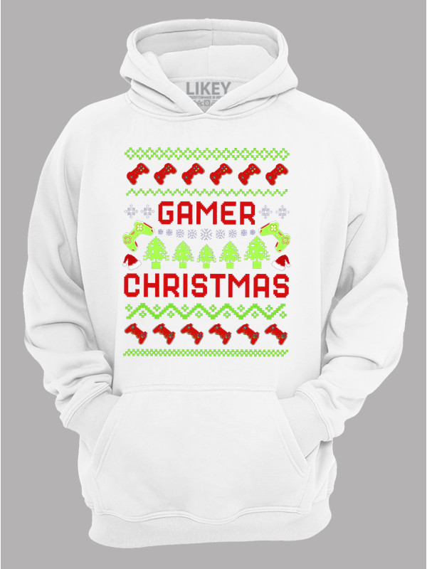 Худі з новорічним принтом "Геймерське Різдво/Gamer Christmas" (24110060)