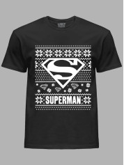 Новогодняя футболка мужская с принтом "Супермен/Superman" (24110061)
