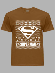 Новогодняя футболка мужская с принтом "Супермен/Superman" (24110061)