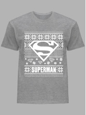Новогодняя футболка мужская с принтом "Супермен/Superman" (24110061)