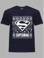 Новогодняя футболка мужская с принтом "Супермен/Superman" (24110061)